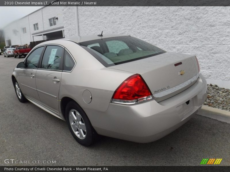 Gold Mist Metallic / Neutral 2010 Chevrolet Impala LT
