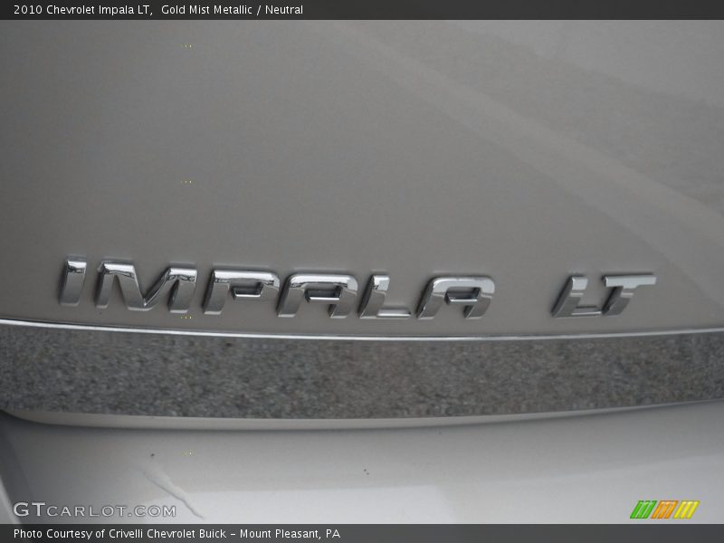 Gold Mist Metallic / Neutral 2010 Chevrolet Impala LT