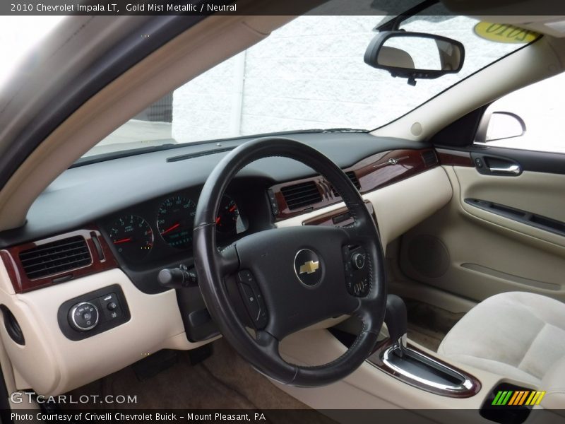 Gold Mist Metallic / Neutral 2010 Chevrolet Impala LT