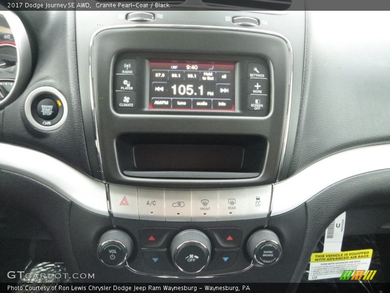 Granite Pearl-Coat / Black 2017 Dodge Journey SE AWD