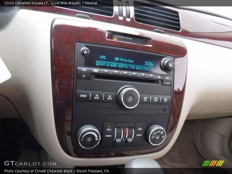 Gold Mist Metallic / Neutral 2010 Chevrolet Impala LT