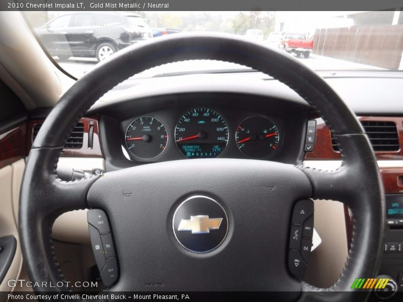 Gold Mist Metallic / Neutral 2010 Chevrolet Impala LT