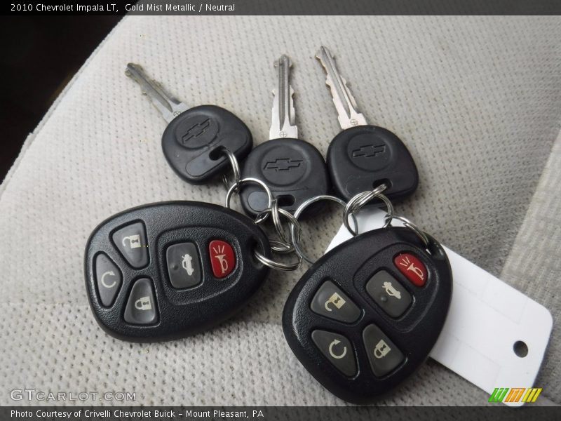 Gold Mist Metallic / Neutral 2010 Chevrolet Impala LT