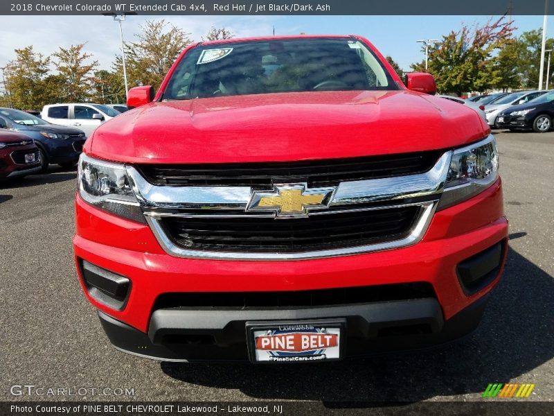 Red Hot / Jet Black/Dark Ash 2018 Chevrolet Colorado WT Extended Cab 4x4