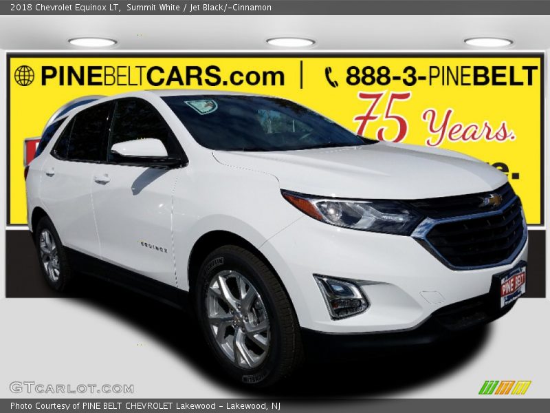 Summit White / Jet Black/­Cinnamon 2018 Chevrolet Equinox LT