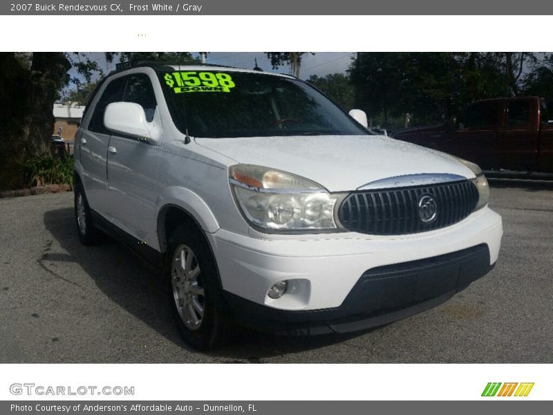 Frost White / Gray 2007 Buick Rendezvous CX