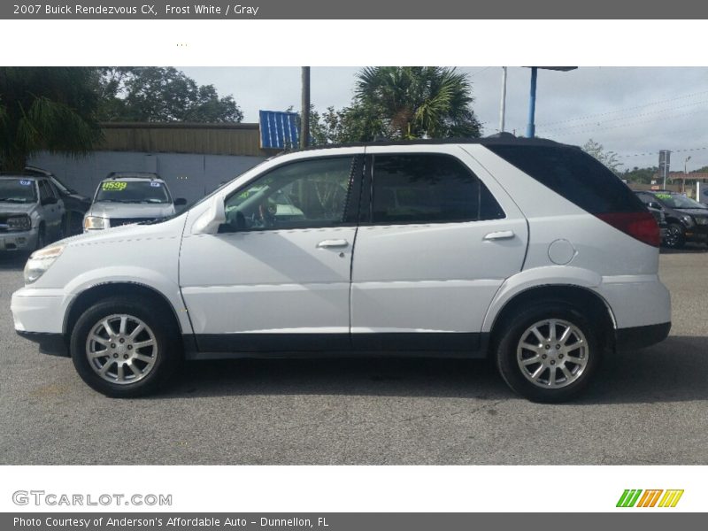 Frost White / Gray 2007 Buick Rendezvous CX