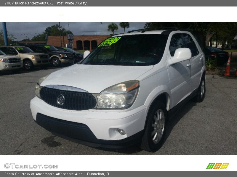 Frost White / Gray 2007 Buick Rendezvous CX