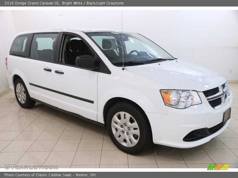 Bright White / Black/Light Graystone 2016 Dodge Grand Caravan SE