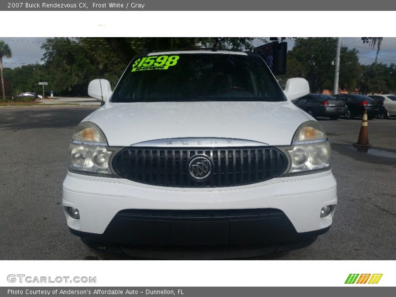 Frost White / Gray 2007 Buick Rendezvous CX