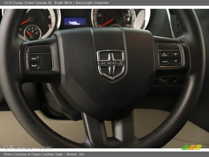 Bright White / Black/Light Graystone 2016 Dodge Grand Caravan SE