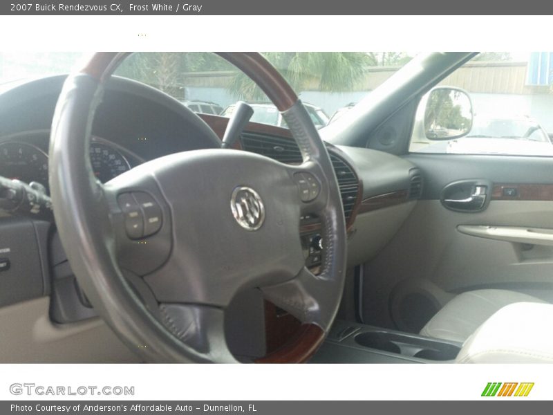 Frost White / Gray 2007 Buick Rendezvous CX