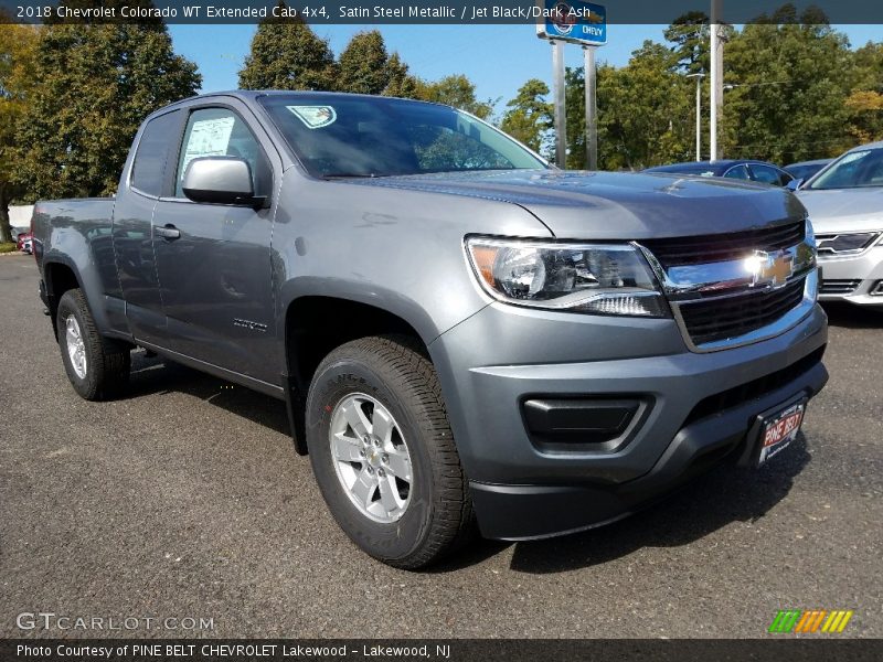 Satin Steel Metallic / Jet Black/Dark Ash 2018 Chevrolet Colorado WT Extended Cab 4x4