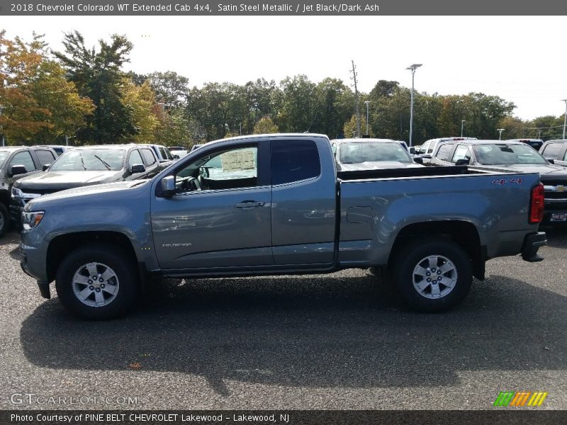 Satin Steel Metallic / Jet Black/Dark Ash 2018 Chevrolet Colorado WT Extended Cab 4x4