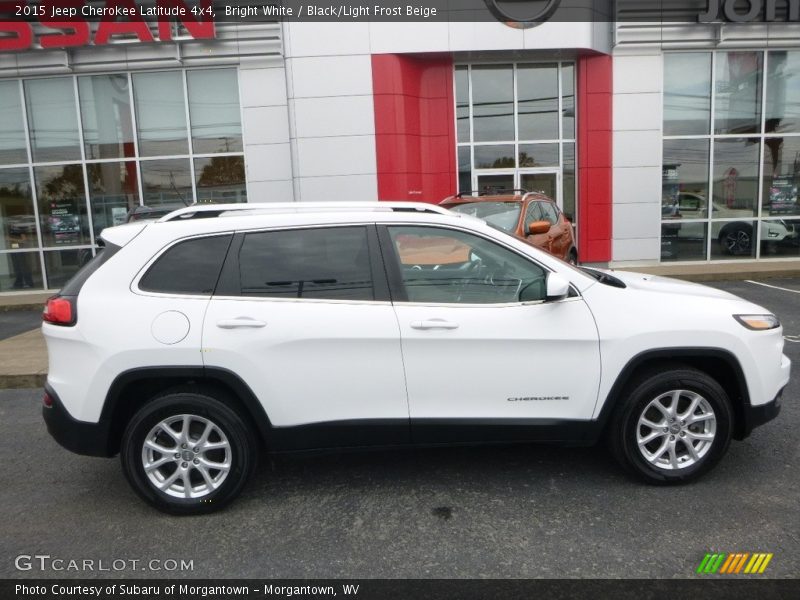 Bright White / Black/Light Frost Beige 2015 Jeep Cherokee Latitude 4x4