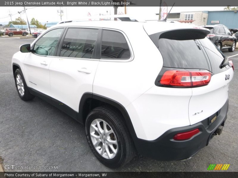 Bright White / Black/Light Frost Beige 2015 Jeep Cherokee Latitude 4x4