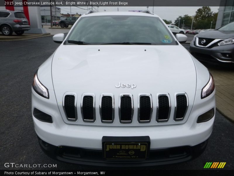 Bright White / Black/Light Frost Beige 2015 Jeep Cherokee Latitude 4x4