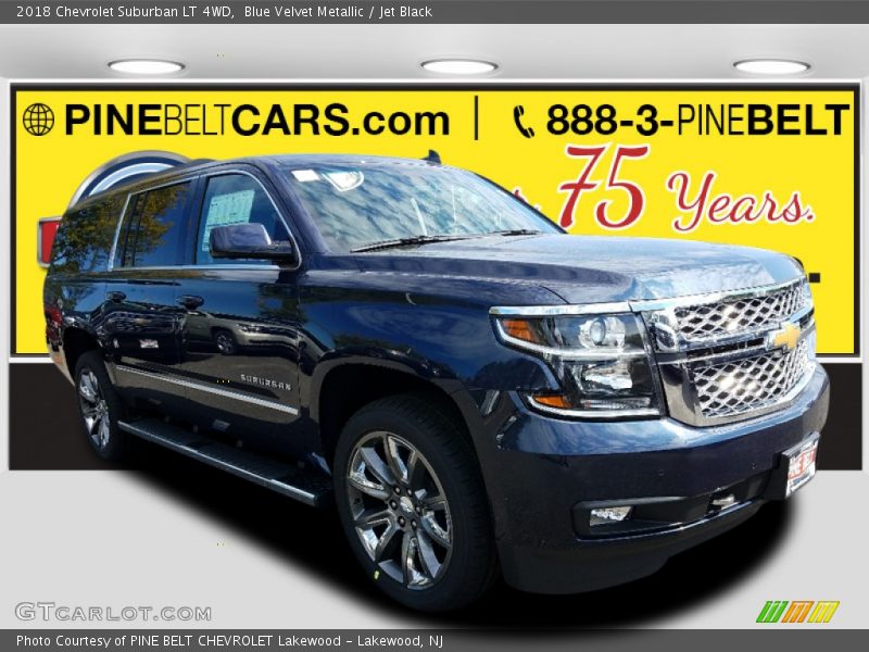Blue Velvet Metallic / Jet Black 2018 Chevrolet Suburban LT 4WD