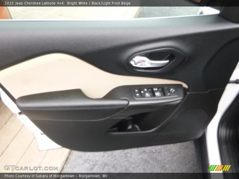 Bright White / Black/Light Frost Beige 2015 Jeep Cherokee Latitude 4x4