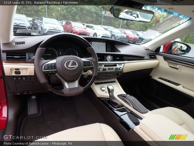 Matador Red Mica / Parchment 2018 Lexus ES 350