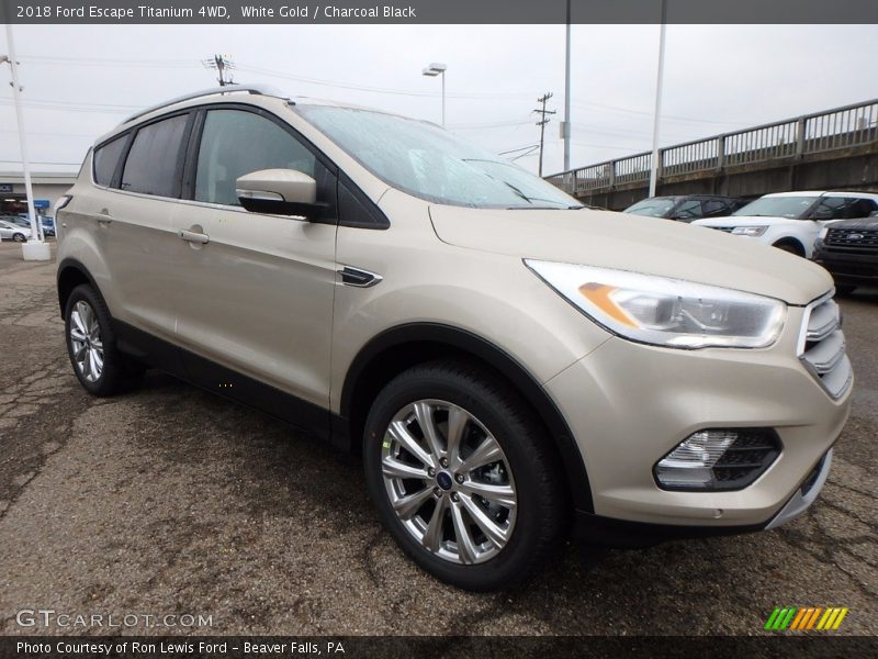White Gold / Charcoal Black 2018 Ford Escape Titanium 4WD