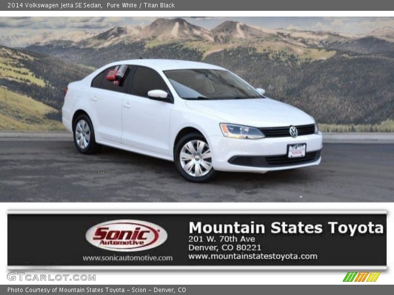 Pure White / Titan Black 2014 Volkswagen Jetta SE Sedan