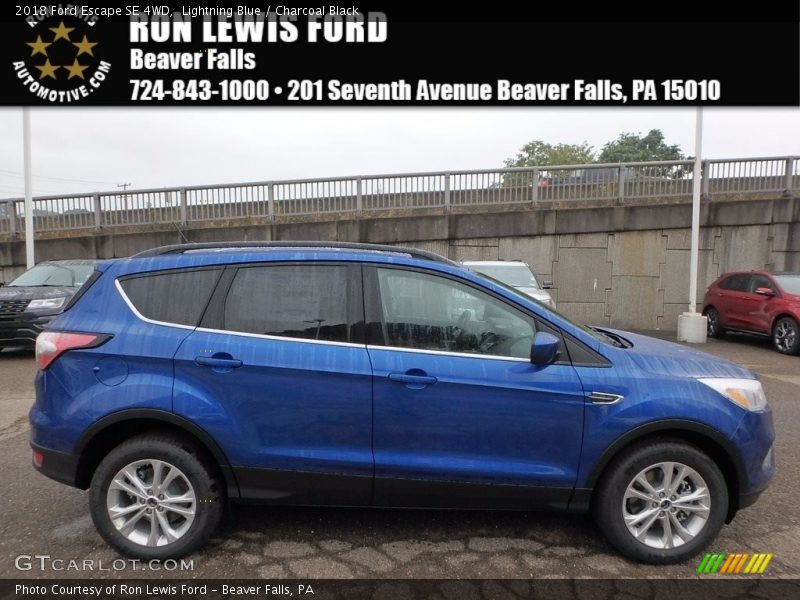 Lightning Blue / Charcoal Black 2018 Ford Escape SE 4WD