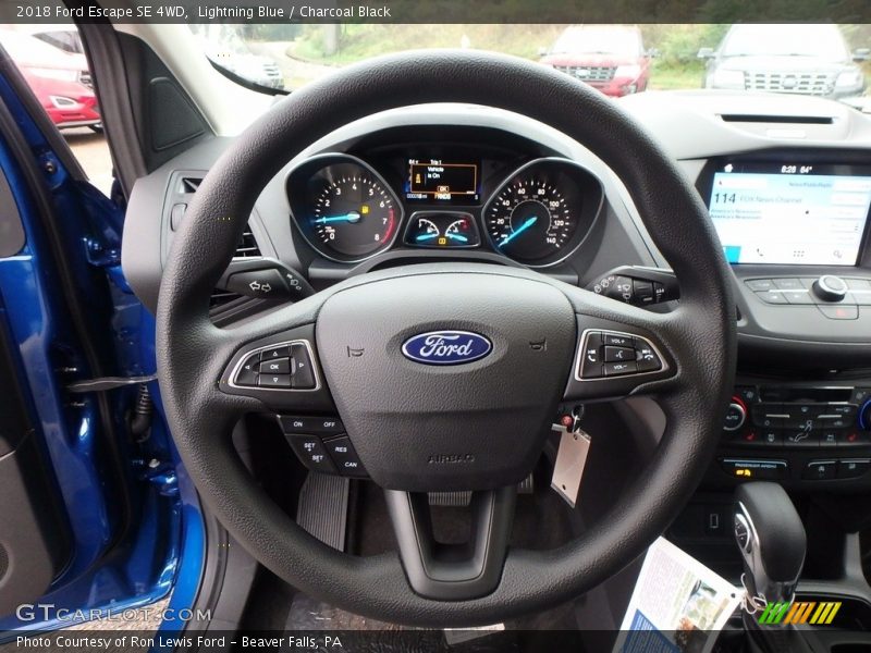 Lightning Blue / Charcoal Black 2018 Ford Escape SE 4WD