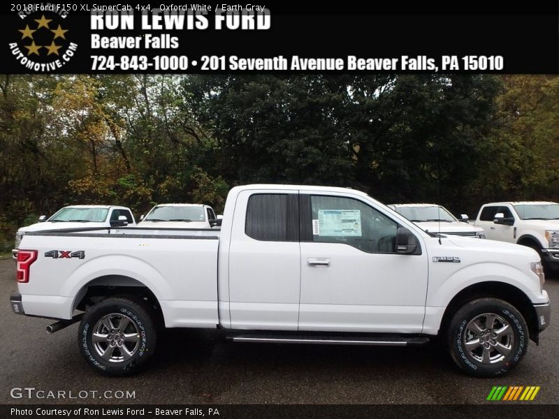 Oxford White / Earth Gray 2018 Ford F150 XL SuperCab 4x4