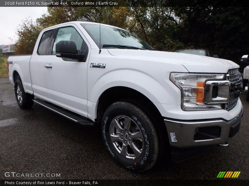 Oxford White / Earth Gray 2018 Ford F150 XL SuperCab 4x4