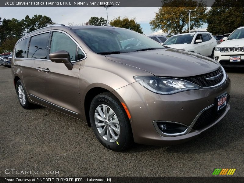 Molten Silver / Black/Alloy 2018 Chrysler Pacifica Touring L Plus