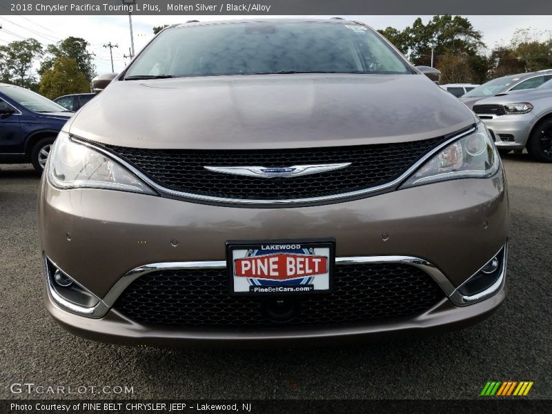 Molten Silver / Black/Alloy 2018 Chrysler Pacifica Touring L Plus