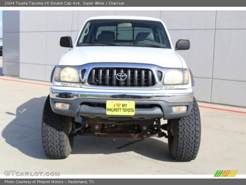 Super White / Charcoal 2004 Toyota Tacoma V6 Double Cab 4x4