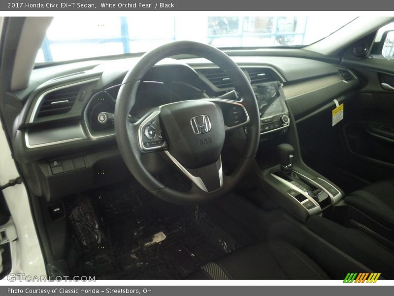 White Orchid Pearl / Black 2017 Honda Civic EX-T Sedan