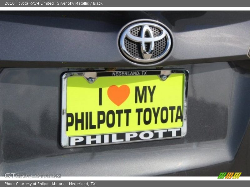 Silver Sky Metallic / Black 2016 Toyota RAV4 Limited