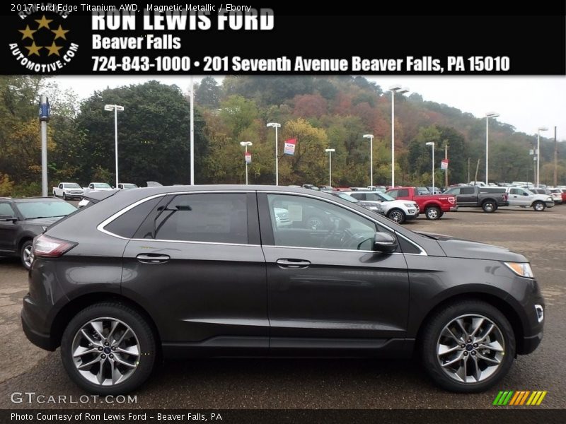 Magnetic Metallic / Ebony 2017 Ford Edge Titanium AWD