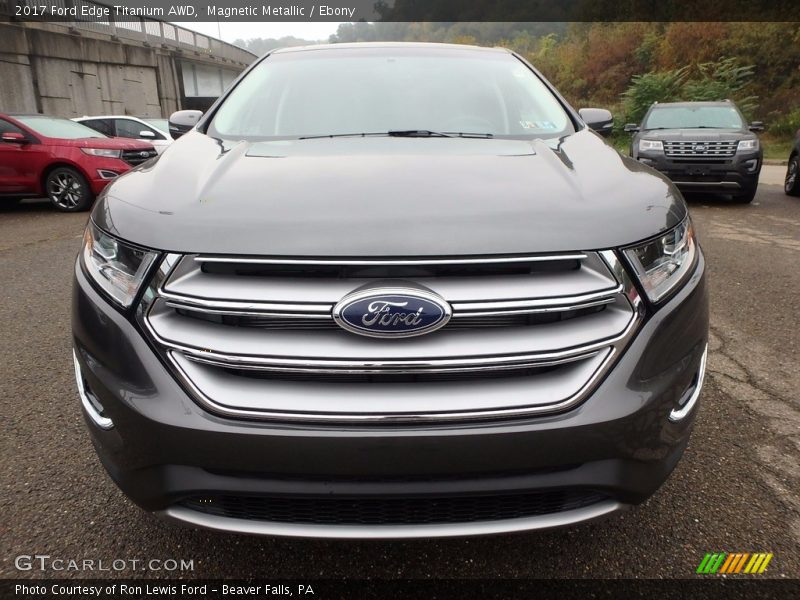 Magnetic Metallic / Ebony 2017 Ford Edge Titanium AWD