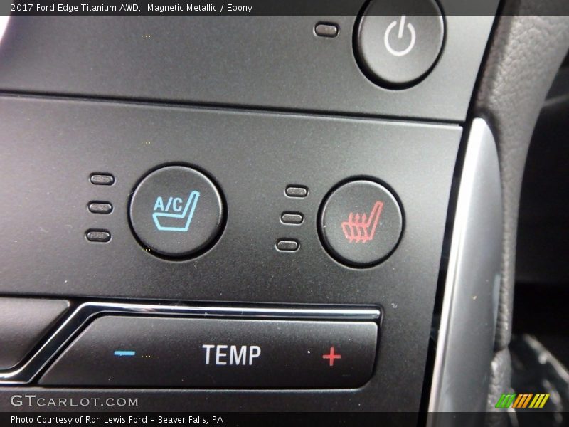Magnetic Metallic / Ebony 2017 Ford Edge Titanium AWD