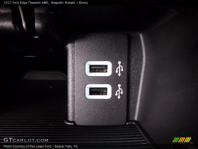 Magnetic Metallic / Ebony 2017 Ford Edge Titanium AWD