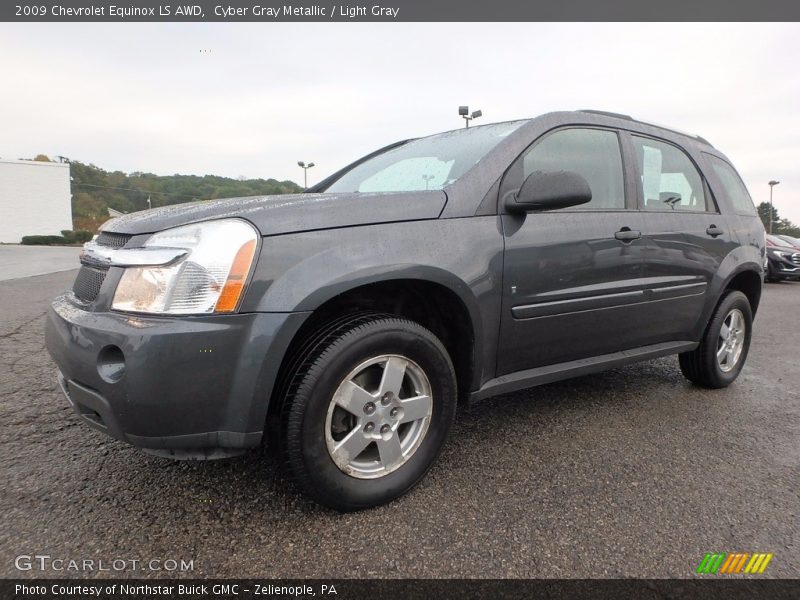 Cyber Gray Metallic / Light Gray 2009 Chevrolet Equinox LS AWD