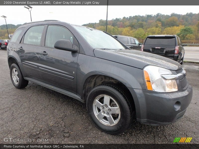 Cyber Gray Metallic / Light Gray 2009 Chevrolet Equinox LS AWD