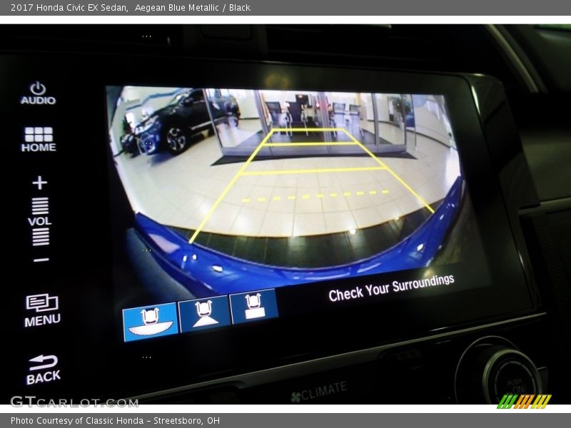 Aegean Blue Metallic / Black 2017 Honda Civic EX Sedan