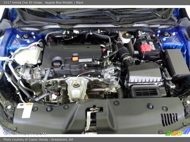 Aegean Blue Metallic / Black 2017 Honda Civic EX Sedan