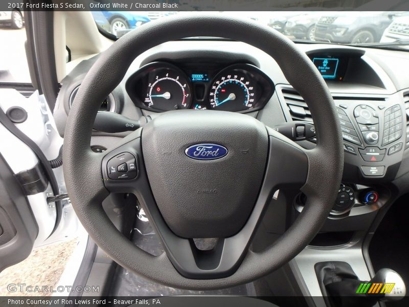 Oxford White / Charcoal Black 2017 Ford Fiesta S Sedan