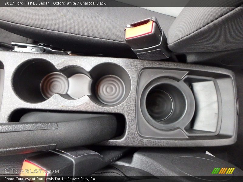 Oxford White / Charcoal Black 2017 Ford Fiesta S Sedan