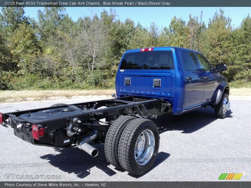 Blue Streak Pearl / Black/Diesel Gray 2018 Ram 4500 Tradesman Crew Cab 4x4 Chassis