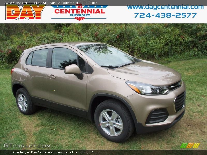 Sandy Ridge Metallic / Jet Black 2018 Chevrolet Trax LS AWD