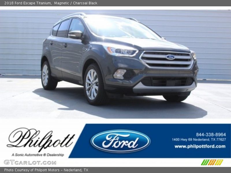 Magnetic / Charcoal Black 2018 Ford Escape Titanium