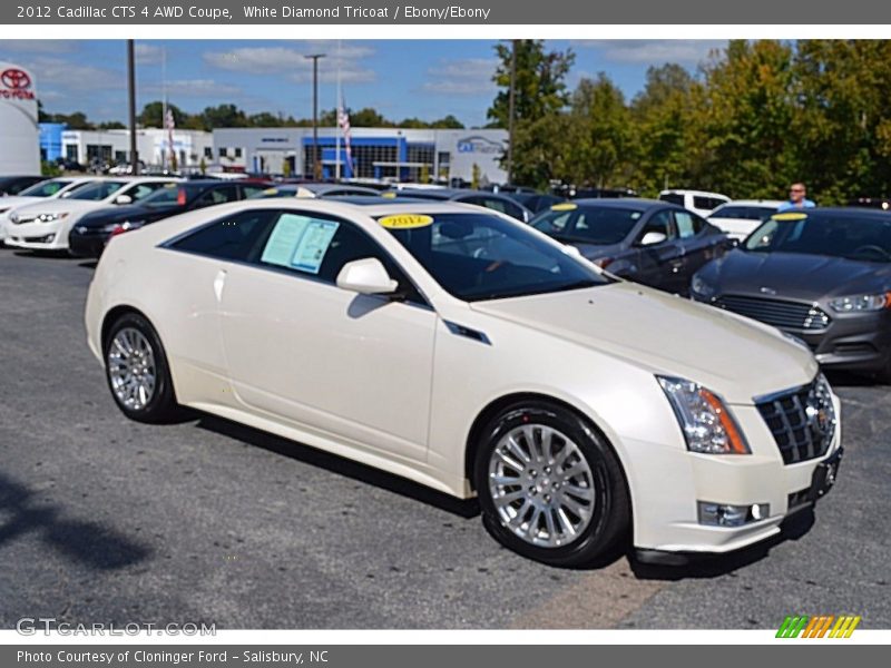 White Diamond Tricoat / Ebony/Ebony 2012 Cadillac CTS 4 AWD Coupe