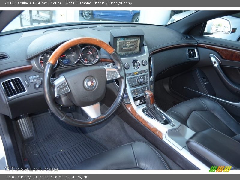 White Diamond Tricoat / Ebony/Ebony 2012 Cadillac CTS 4 AWD Coupe